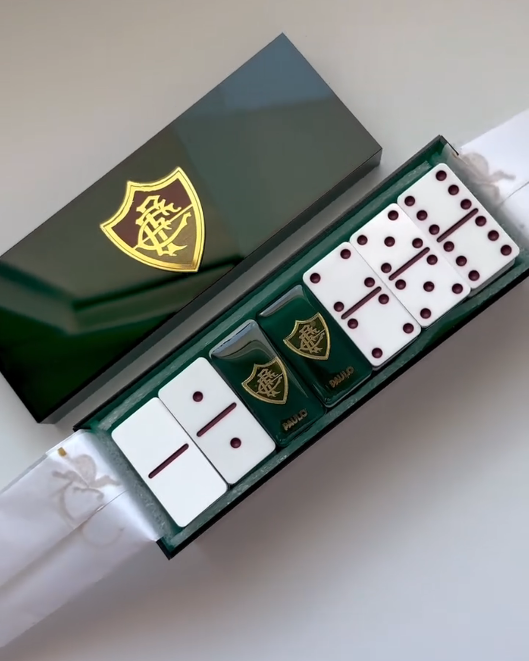 Dominó de Resina Personalizado Fluminense – Edição Holográfica