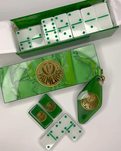 Dominó de Resina Personalizado Palmeiras – Edição Holográfica