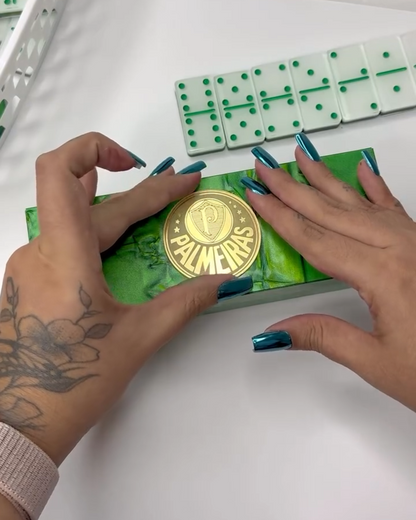 Dominó de Resina Personalizado Palmeiras – Edição Holográfica