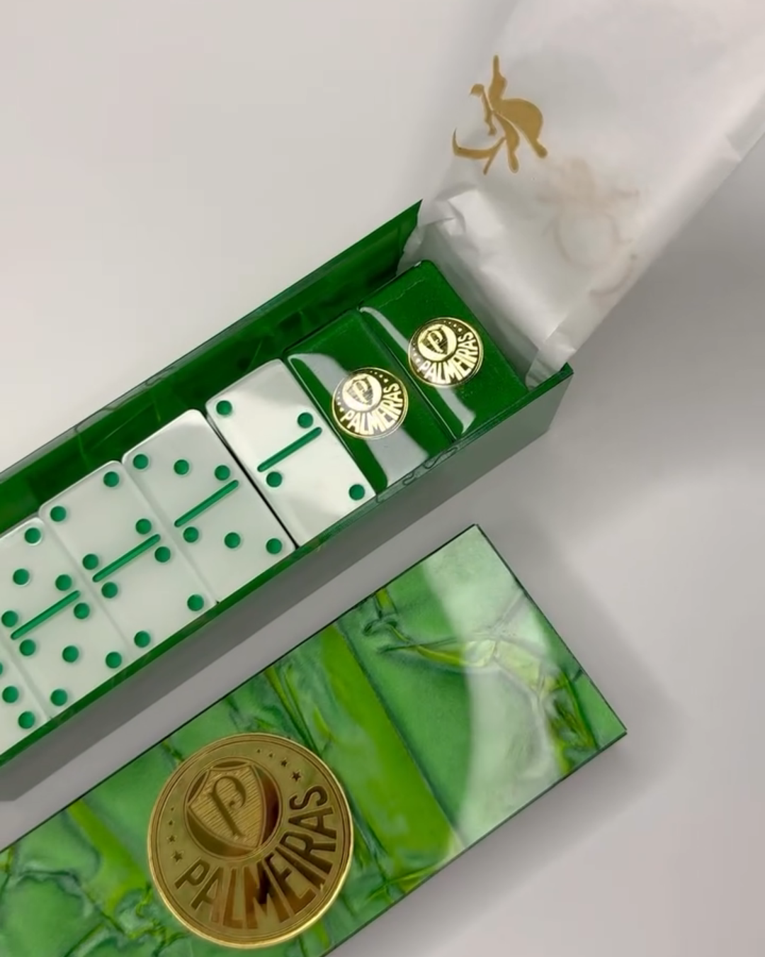 Dominó de Resina Personalizado Palmeiras – Edição Holográfica