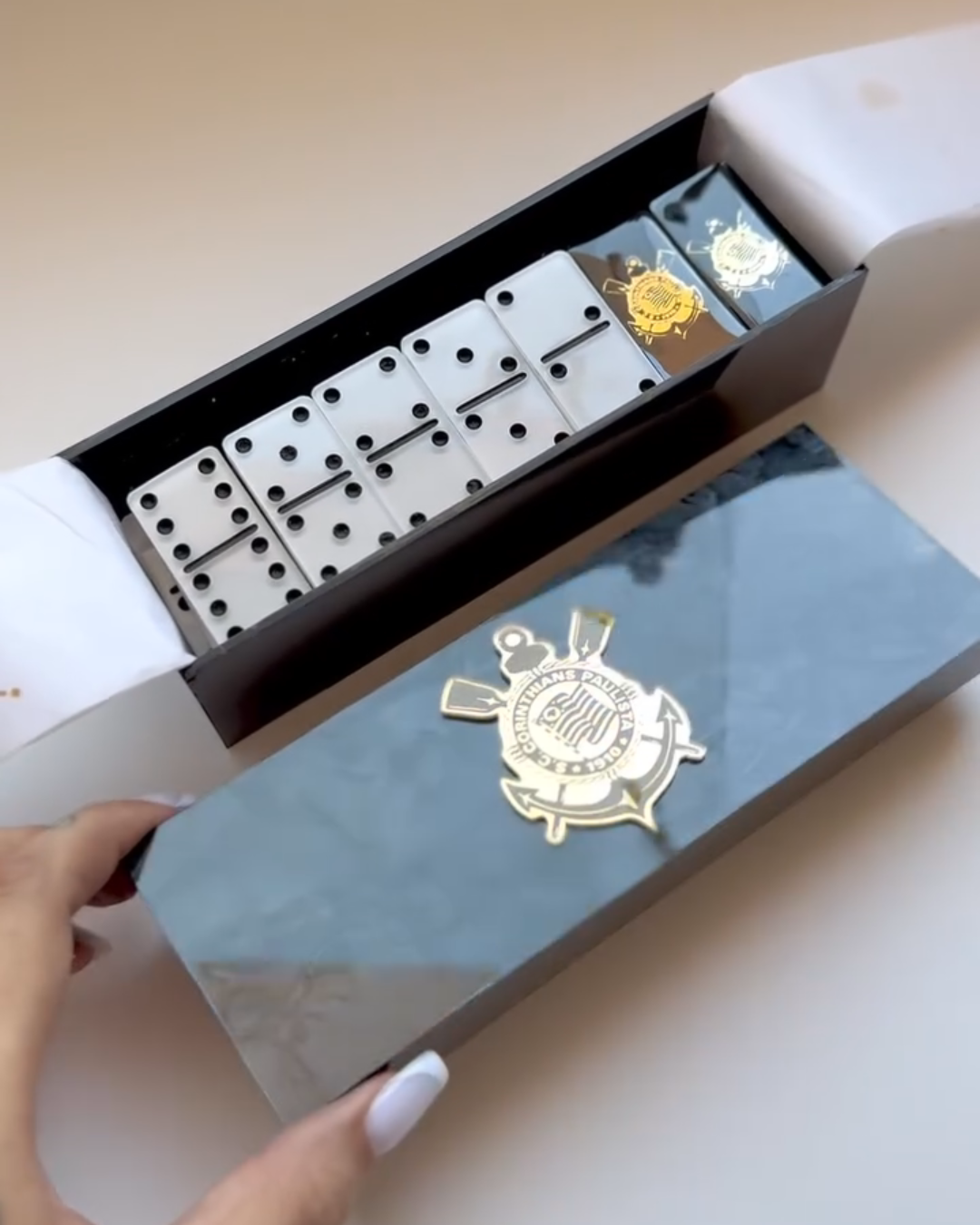 Dominó de Resina Personalizado Corinthians – Edição Holográfica