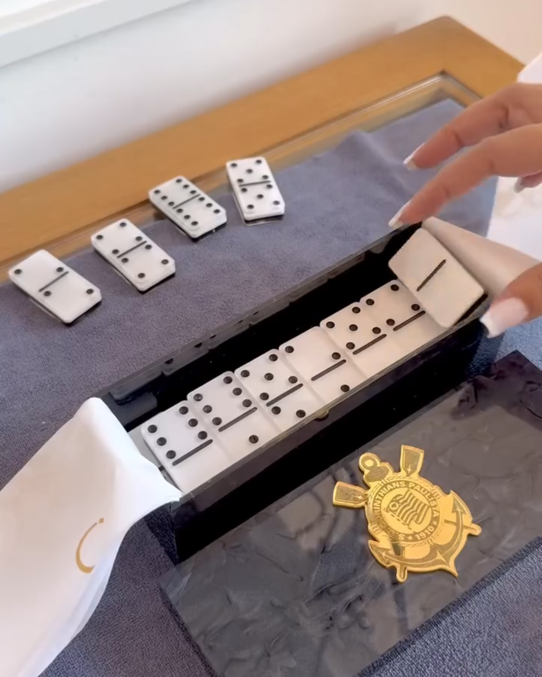 Dominó de Resina Personalizado Corinthians – Edição Holográfica